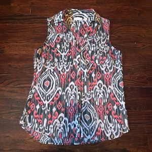 NY&C Sleeveless Printed Top SZ S